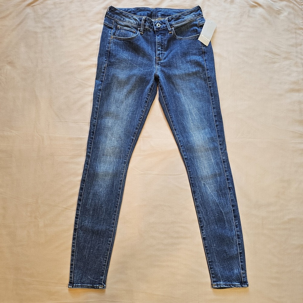 G-STAR RAW JEANS 3301 Size 29 x 30‎ D-Mid Super Skinny Deconstructed NWT WOMEN'S